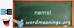 WordMeaning blackboard for nernst